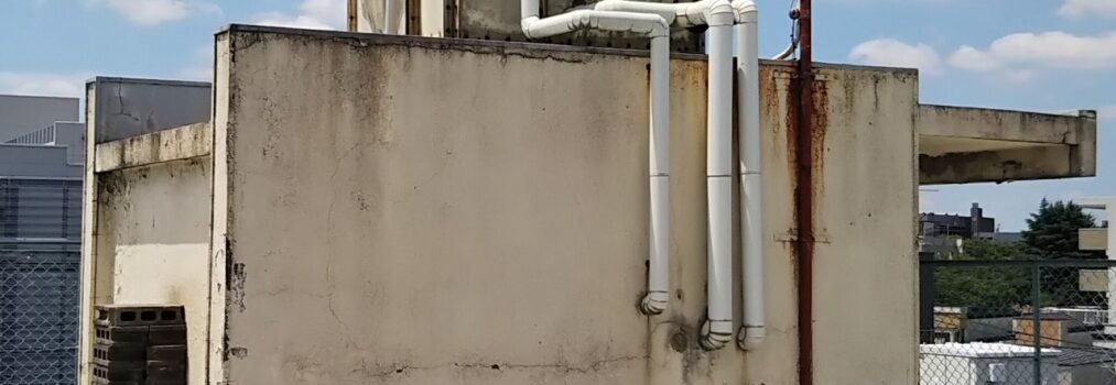 高架水槽通気管交換工事